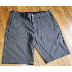 Volcom Shorts Mens 38 Charcoal Flat Front Chino Vmonty Slash Pockets Skater Ride